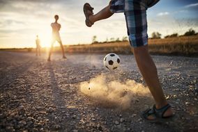 Join Australian high school students in a game of soccer while abroad.